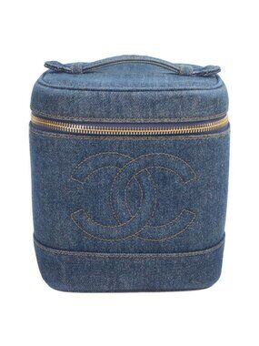 Chanel Indigo Denim Vertical Vanity
